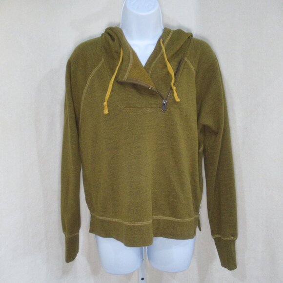 ✨Converse Heathered Mustard Yellow Quarter-Zip Hoodie | Size XS - Picture 2 of 13